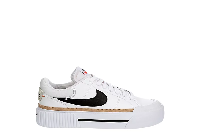 Nike Womens Court Legacy Lift Sneaker - White 4 Nike Womens Court Legacy Lift Sneaker - White - Image 2