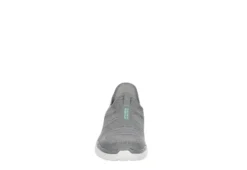 Skechers Womens Go Walk 6 Quick Fit Slip-ins Walking Shoe - Grey -Shoe Style Sales US 01 401390 02