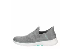 Skechers Womens Go Walk 6 Quick Fit Slip-ins Walking Shoe - Grey -Shoe Style Sales US 01 401390 03