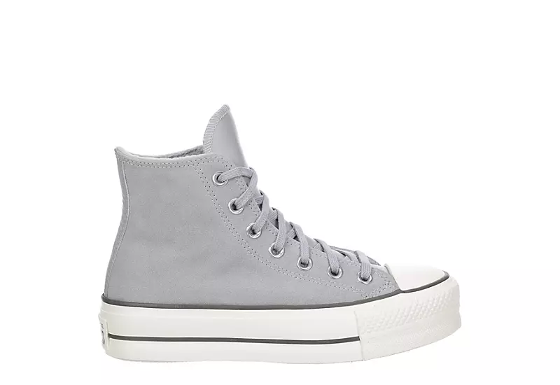 Converse Womens Chuck Taylor All Star High Top Platform Sneaker - Pale Grey 4 Converse Womens Chuck Taylor All Star High Top Platform Sneaker - Pale Grey - Image 2