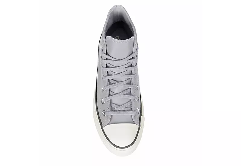 Converse Womens Chuck Taylor All Star High Top Platform Sneaker - Pale Grey 8 Converse Womens Chuck Taylor All Star High Top Platform Sneaker - Pale Grey - Image 6
