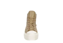 Converse Womens Chuck Taylor All Star High Top Platform Sneaker - Khaki -Shoe Style Sales US 01 401482 02