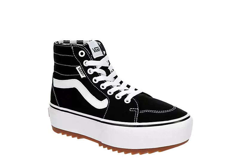 Vans Womens Filmore High Top Tapered Platform Sneaker - Black 3 Vans Womens Filmore High Top Tapered Platform Sneaker - Black