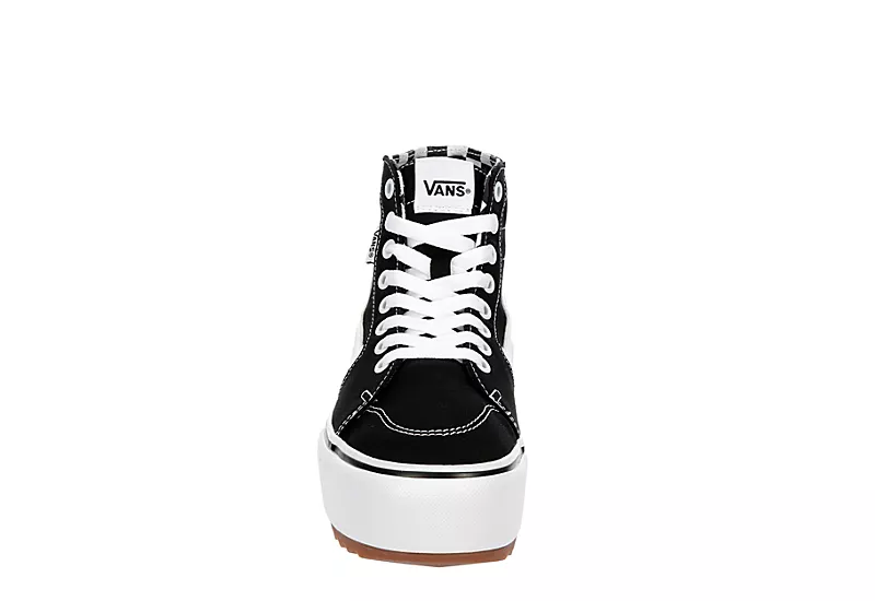 Vans Womens Filmore High Top Tapered Platform Sneaker - Black 5 Vans Womens Filmore High Top Tapered Platform Sneaker - Black - Image 3