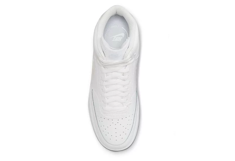 Nike Womens Court Vision Mid Sneaker - White 7 Nike Womens Court Vision Mid Sneaker - White - Image 5