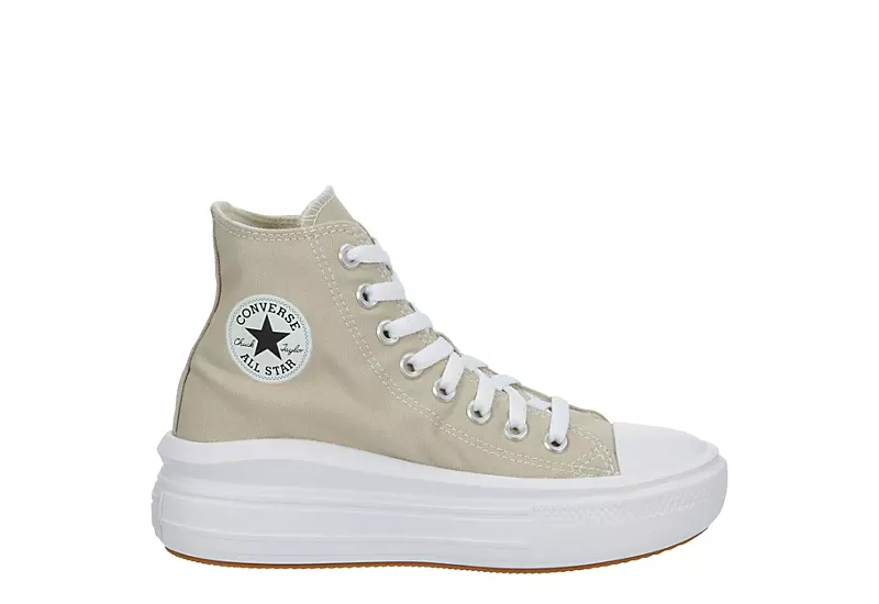 Converse Womens Chuck Taylor All Star Move High Top Sneaker - Stone 4 Converse Womens Chuck Taylor All Star Move High Top Sneaker - Stone - Image 2