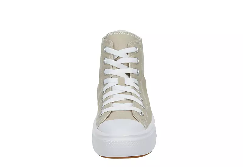 Converse Womens Chuck Taylor All Star Move High Top Sneaker - Stone 5 Converse Womens Chuck Taylor All Star Move High Top Sneaker - Stone - Image 3