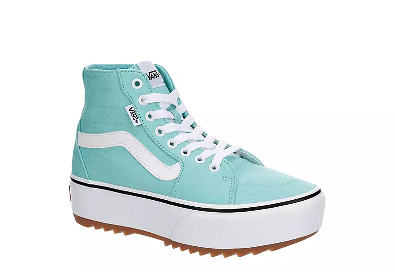 Vans Womens Filmore High Top Tapered Platform Sneaker - Aqua 3 Vans Womens Filmore High Top Tapered Platform Sneaker - Aqua