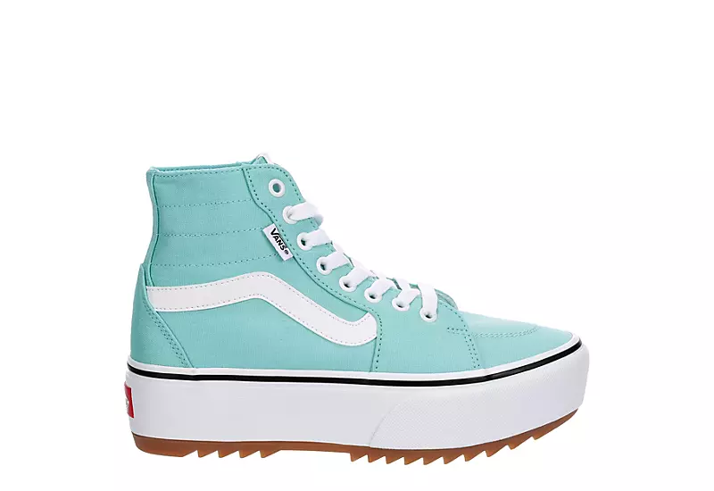 Vans Womens Filmore High Top Tapered Platform Sneaker - Aqua 4 Vans Womens Filmore High Top Tapered Platform Sneaker - Aqua - Image 2