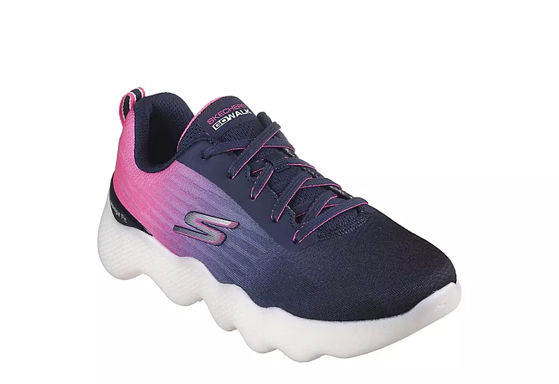 Skechers Womens Go Walk Massage Fit Running Shoe - Navy 3 Skechers Womens Go Walk Massage Fit Running Shoe - Navy