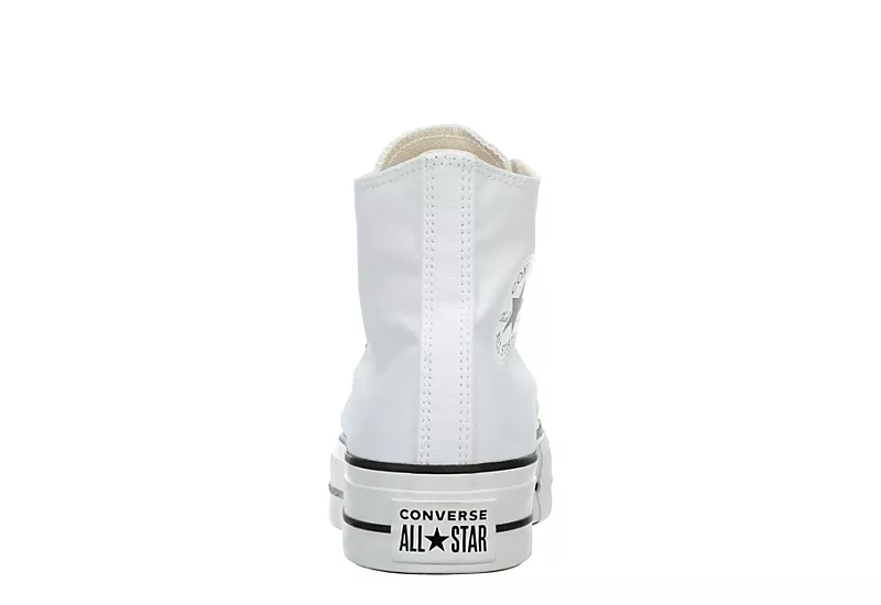 Converse Womens Chuck Taylor All Star High Top Platform Sneaker - White 7 Converse Womens Chuck Taylor All Star High Top Platform Sneaker - White - Image 5